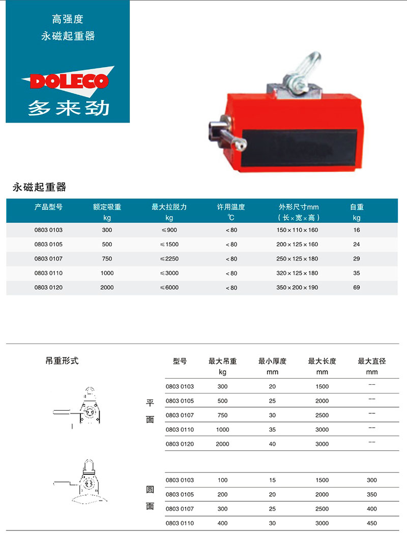 德国DOLECO多来劲永磁吊 永磁起重器