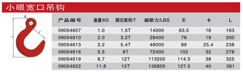德国多来劲小眼宽口吊钩 小眼滑钩